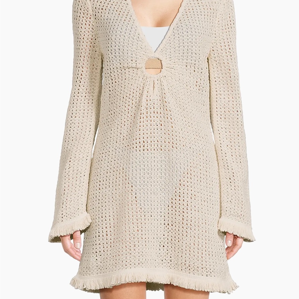Ramy Brook Cassie Cotton Crochet Sun Dress Coverup